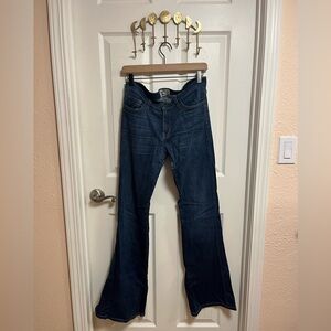 Current/Elliott Blue Flare Wide Leg Jeans